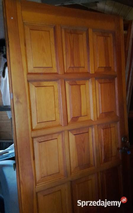 Drzwi modrzewiowe solidne z futryną Drzwi zewnętrzne