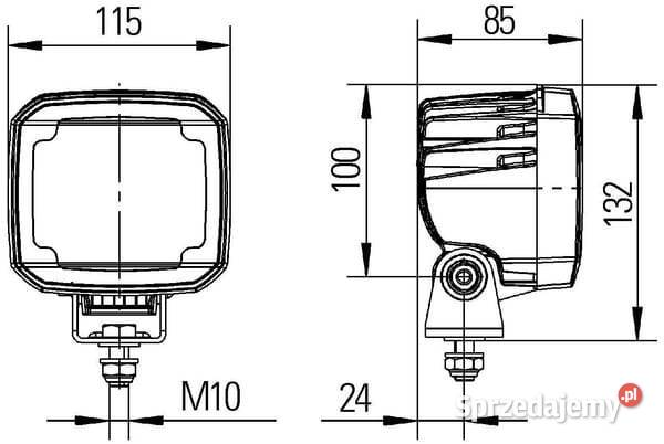 Lampa robocza kwadratowa LED 30W 2000lm światło Oświetlenie