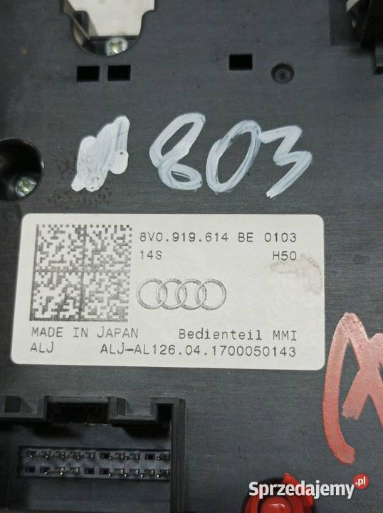 PANEL STEROWANIA MMI PRZEŁĄCZNIK HAMULCA KOMPLET