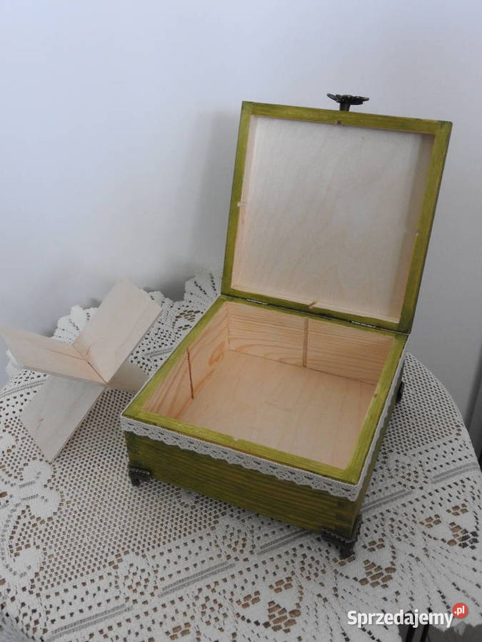 Herbaciarka drewniana handmade prezent ozdoba Bytom
