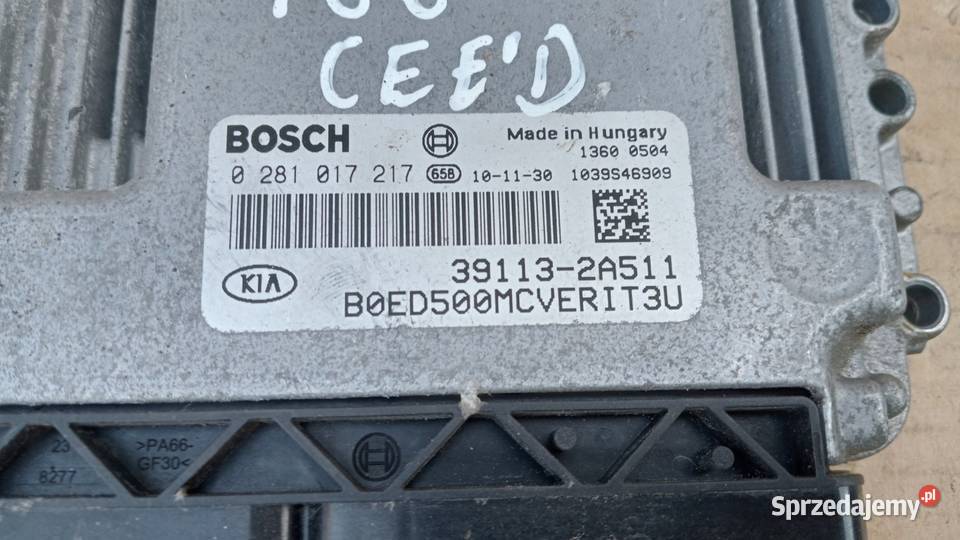 KIA CEED I STEROWNIK ECU 281017217 391132A511 Zbierkowo