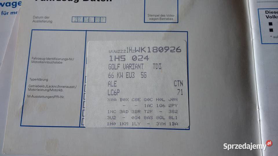 Golf3 TDI ksiazka serwisowa instrukcje opisy Stalowa Wola