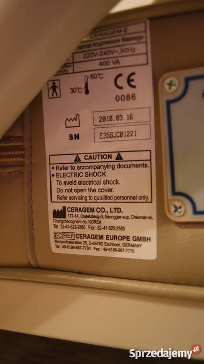 Ceragem e master łóżko rehabilitacyjno masujące Gdańsk