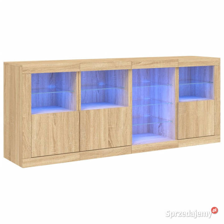 Szafka z oświetleniem LED dąb sonoma 164x37x67