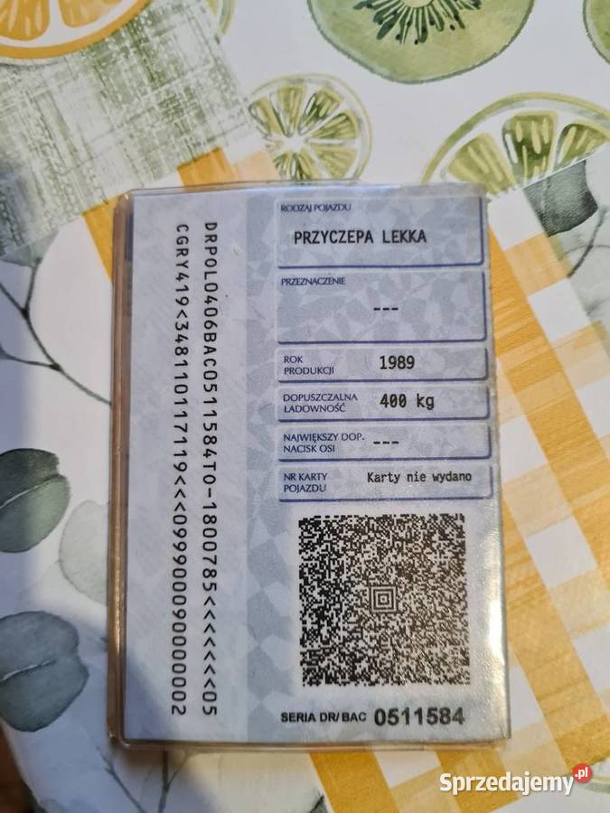 Sprzedam przyczepkę 1 Grudziądz sprzedam