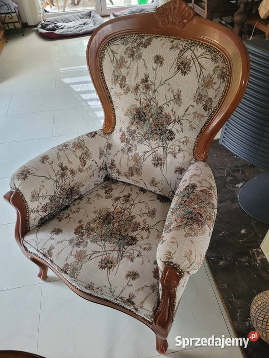 Komplet mebli Ludwik sofa dwa fotele stolik Meble Pułtusk