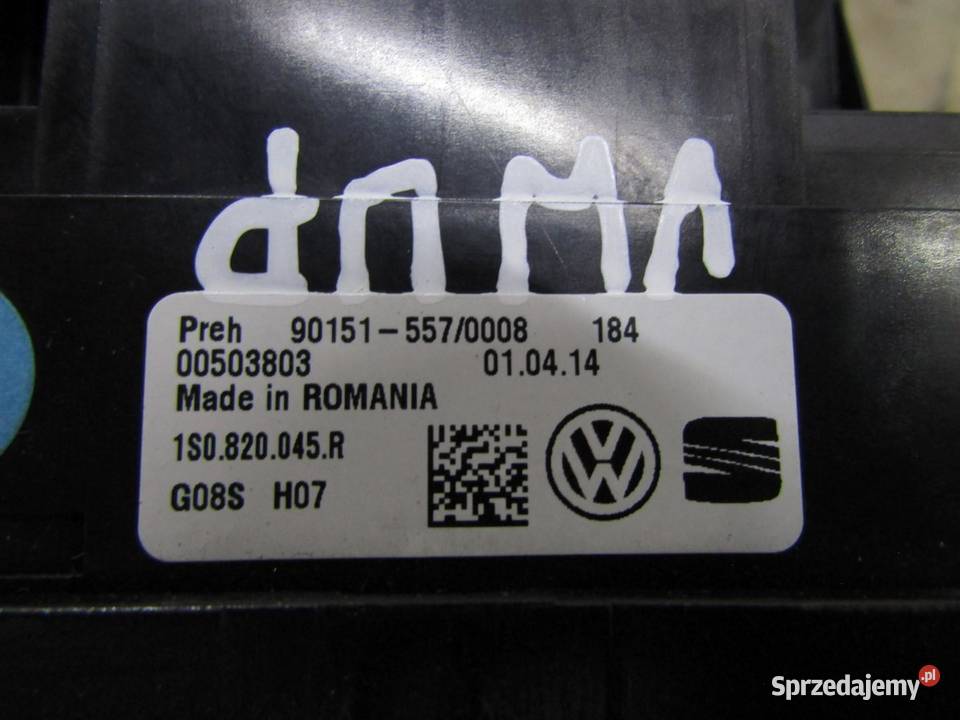 PANEL KLIMATYZACJI NAWIEWU RAMKA RADIA VW UP