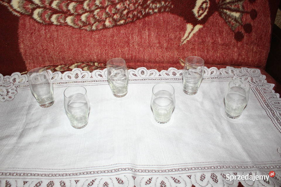 Literatki Szklane PRL 6 sztuk Antyki, Sztuka, Kolekcje sprzedam