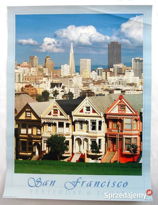 San Francisco Yesterday and Today plakat z USA wielokolorowy Plakaty Lublin