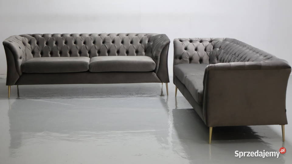 TBB DESIGN WIELKA SOFA 22 kanapa taupe welur 210cm Poznań