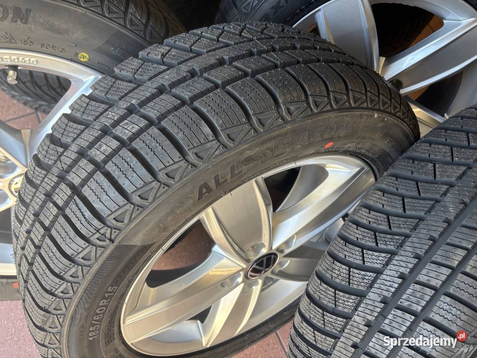 VW NOWE FELGI 15 NOWE OPONY KOMPLET WIELOSEZON Poznań