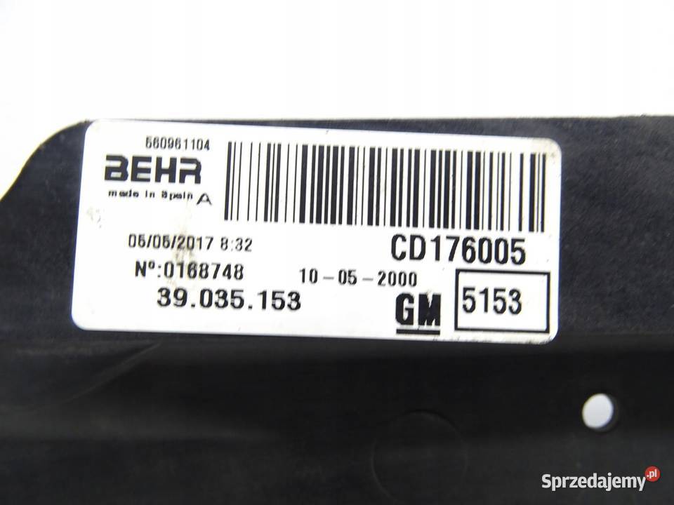 WENTYLATOR CHŁODNICY 13450416 12 14 16V OPEL