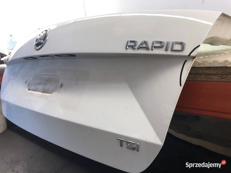 KLAPA TYŁ SKODA RAPID Hatchback BIAŁY Candy