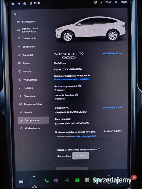 Tesla X 90D Darmowe Ładowanie SC01 Bezwypadkowa Mielec