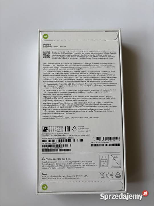 iPhone 16 128GB Nowy na gwarancji Apple / iPhone Puławy