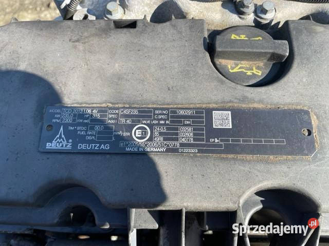 Fendt 936 Vario TMS Silnik Deutz TCD 2013 L06 4V Pozostałe Jastrzębniki