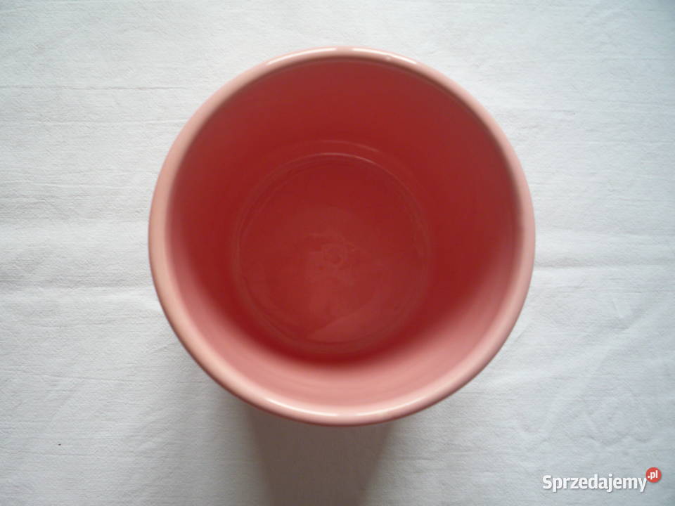 Doniczka różowa osłonka ceramiczna na hiacynt Doniczki i osłonki zachodniopomorskie sprzedam