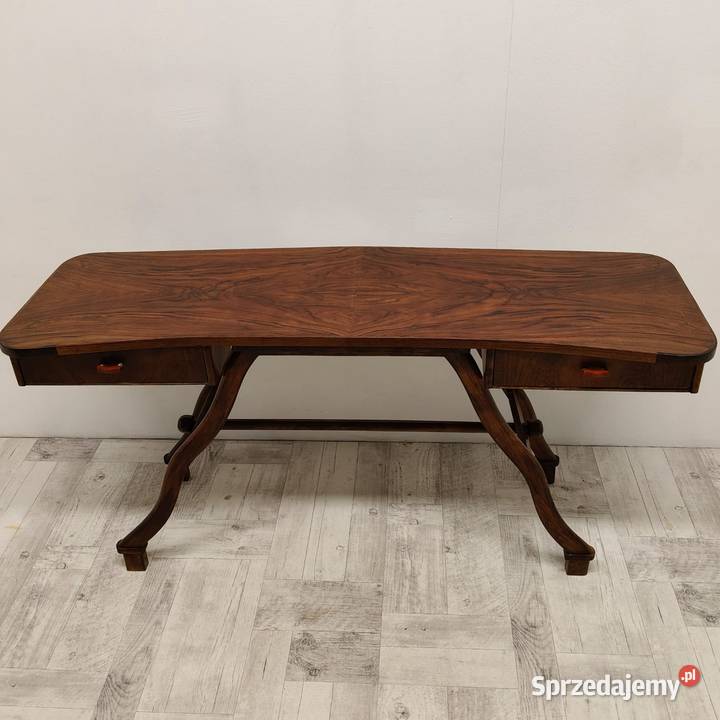 Biurko Mid century art deco orzech lata 50te łódzkie