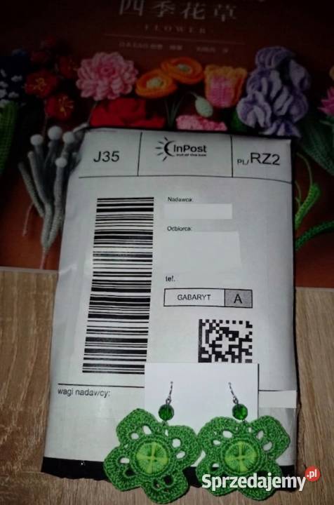 Szydełkowy jubilerkończynki na szczęście zielony Sochaczew