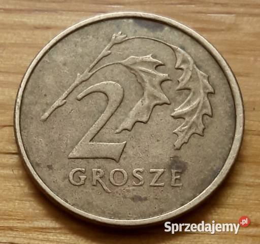 Moneta 2 groszowa z 1999r dolnośląskie Bożków