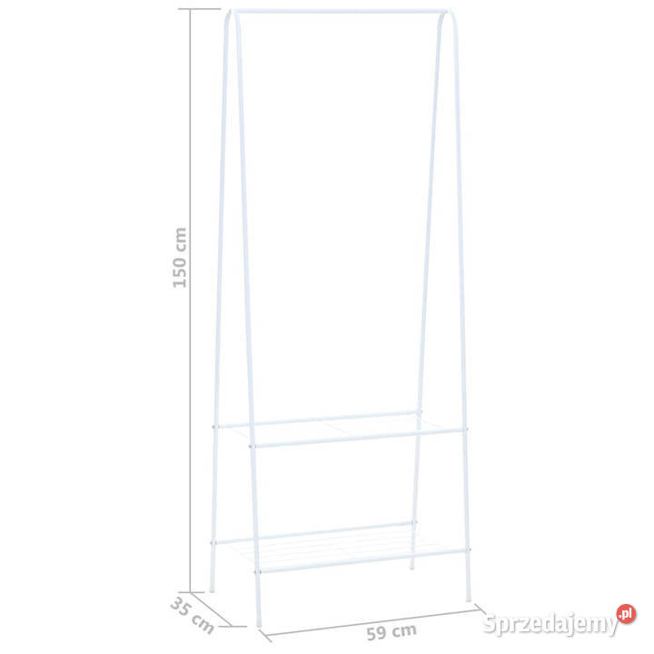 Wieszak na ubrania 59 x 35 x 150 biały WM246725 Pozostałe Warszawa sprzedam