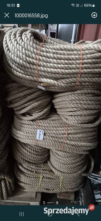 Lina jutowa 24mm 26mm 28mm 30mm 3 sznurek jutowy Grudziądz