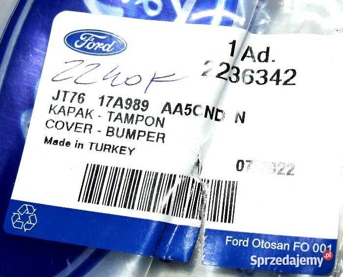 ZAŚLEPKA HAKA ZDERZAKA PRZÓD FORD TRANSIT Głogów