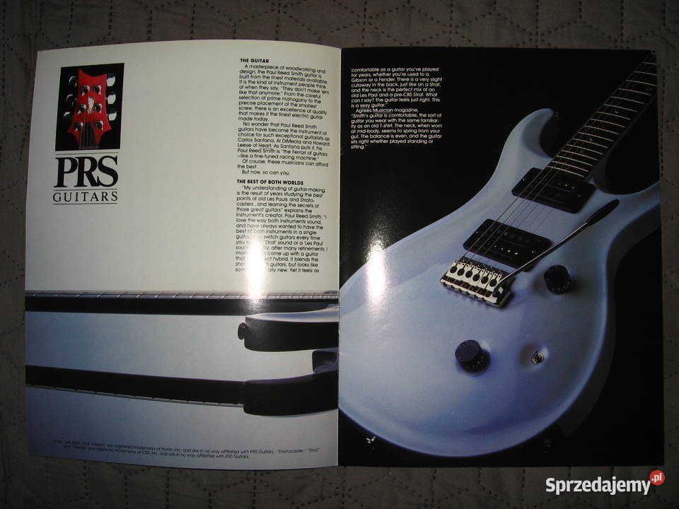 PRS Paul Reed Smith Guitars katalog gitar 1987