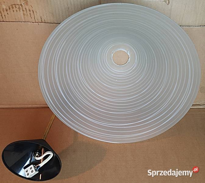 Lampa wisząca sufitowa klosz z PRL Oświetlenie Ostrów Wielkopolski