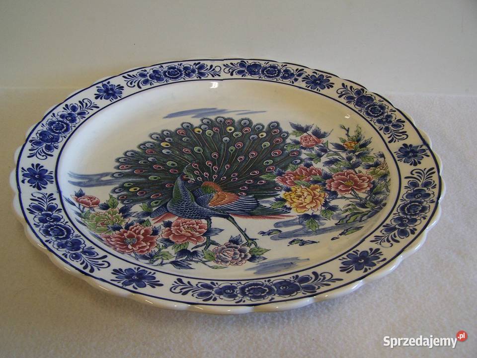 Niespotykanie duży talerz paw w pełnej krasie zachodniopomorskie Koszalin