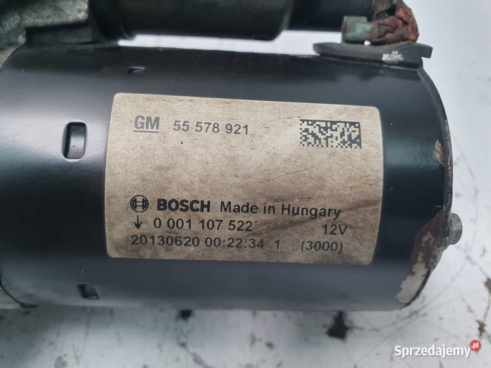 ROZRUSZNIK Opel Corsa D 12 16V Astra 14 T GM Układ elektryczny silnika Części samochodowe Chełm
