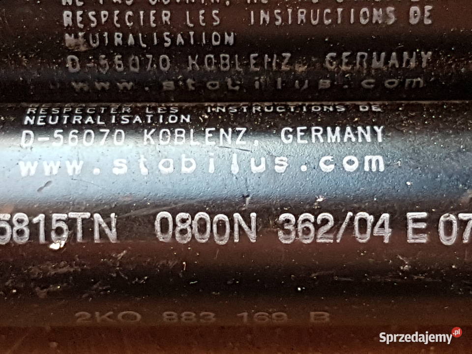 VW CADDY SPREZYNA GAZOWA FOTELA 2K0883169B Turek