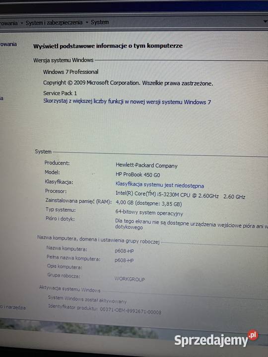 Laptop HewlettPackard ProBook 450 G i54GB Laptopy i netbooki Lublin