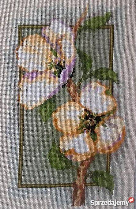 KWIAT WIŚNI obraz haft krzyżykowy