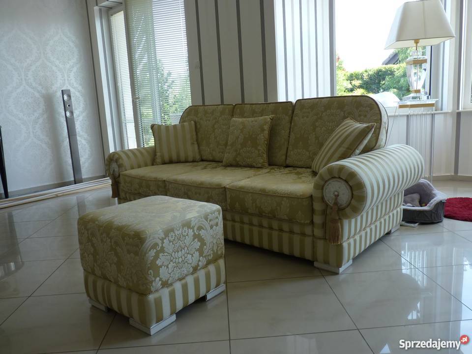 Sofa fotel kanapa rozkładana komplet Niekłań Mały