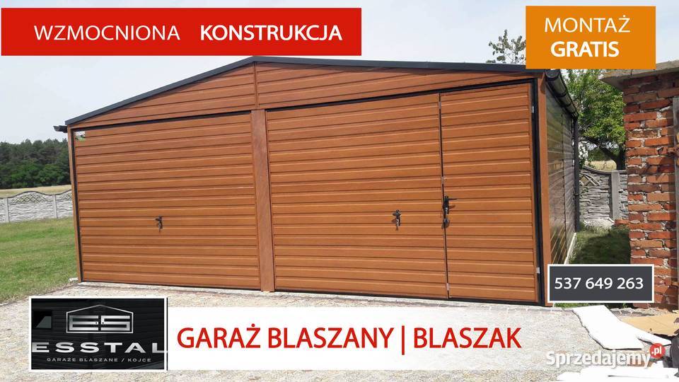 0115 GARAŻ BLASZANY Złoty Dąb Wiaty Garaże Wiata Nowy Dwór Gdański