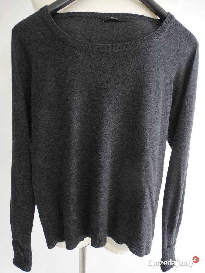 Sweter Wełniany Kaszmir Merino Wiskoza Szary podlaskie Łomża