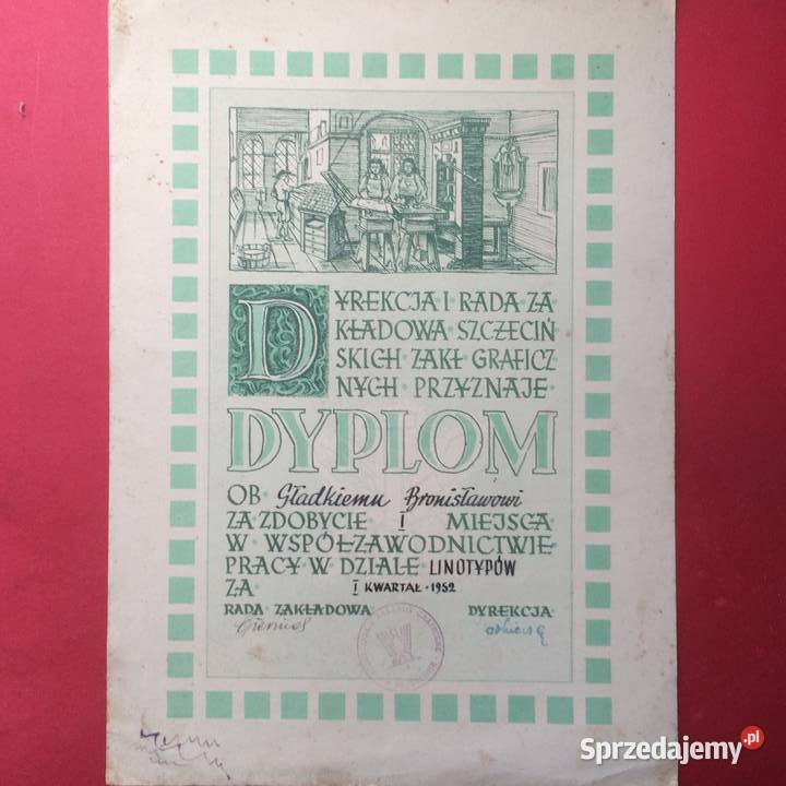 1364 Dyplom 4 Gładki Szczecin