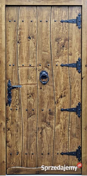 Drzwi DŁUGOSZ drewniane zewnętrzne góralskie Kępno