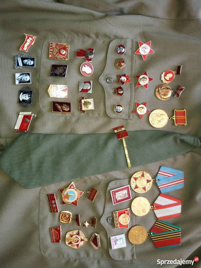 Mundur weterana ZSRR CCCP odznaki medale Kolekcje Płock