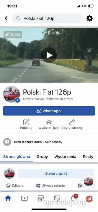 Polski Fiat 126p 650E świeżo przeglądzie kupiony w Polsce Kolbudy sprzedam
