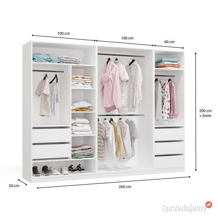Garderoba Modułowa OPENO ZESTAW 260200 BIAŁA
