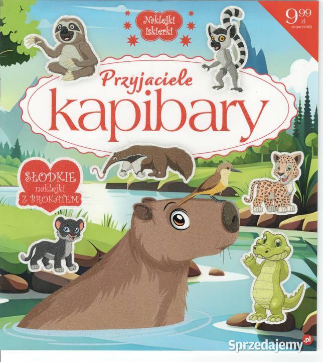 PRZYJACIELE KAPIBARY naklejki iskierki SŁODKIE z