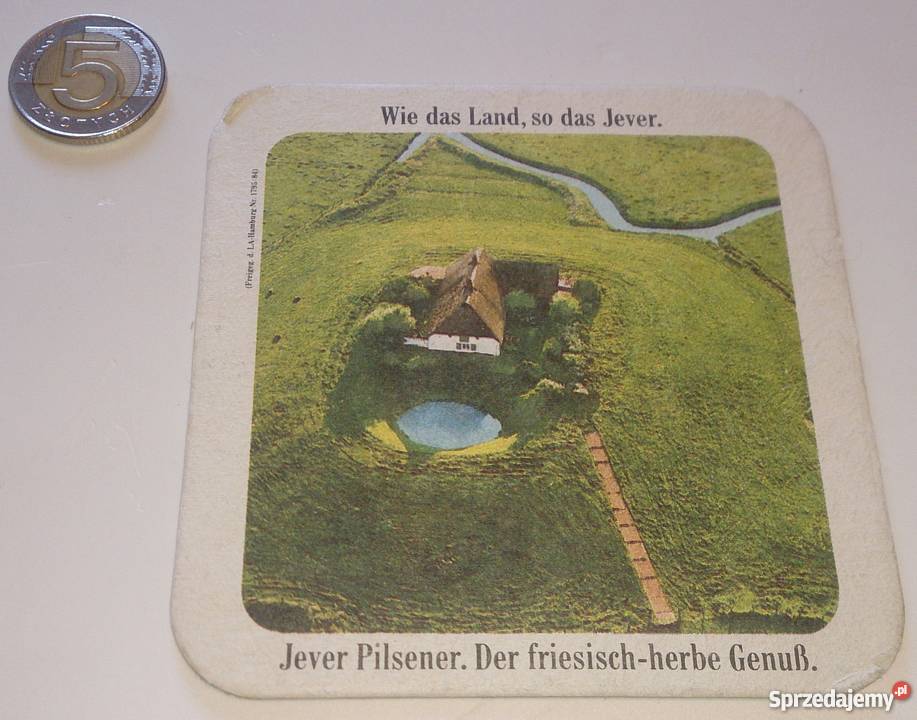 Podstawka podkładka pod piwo JEVER PILSNER Rogoźnik sprzedam