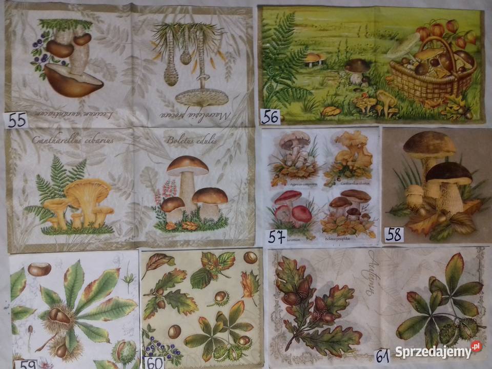 Serwetki decoupage lawenda zioła owoce warzywa Laskowiec