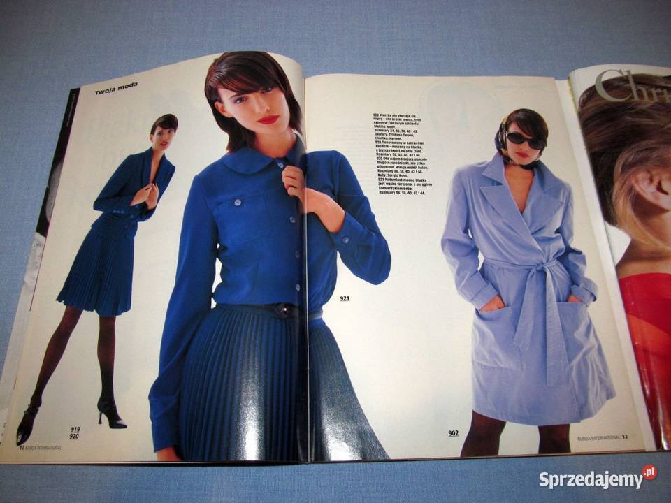 Burda International Jesień 1995 moda szycie Skępe