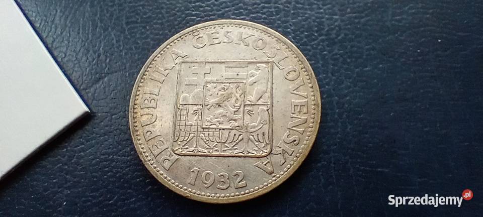 Stare monety 10 koron 1932 Czechosłowacja srebro Lesko