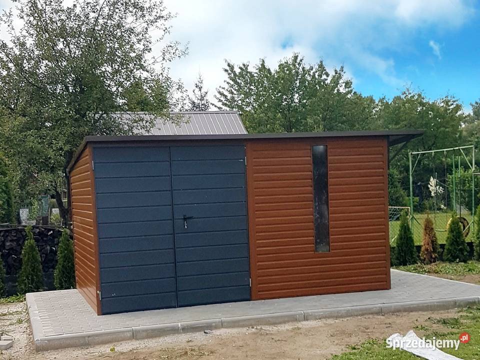 Domek ogrodowy 4x3m złoty dąb ciemnyciemny Świebodzin