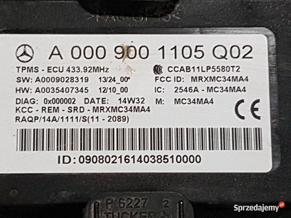 MERCEDES C KLASA W205 MODUL CISNIENIA OPON Turek