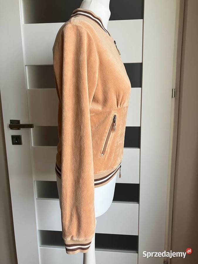 Welurowa damska brązowa bluza misio US Polo Assn Odzież sportowa Nisko